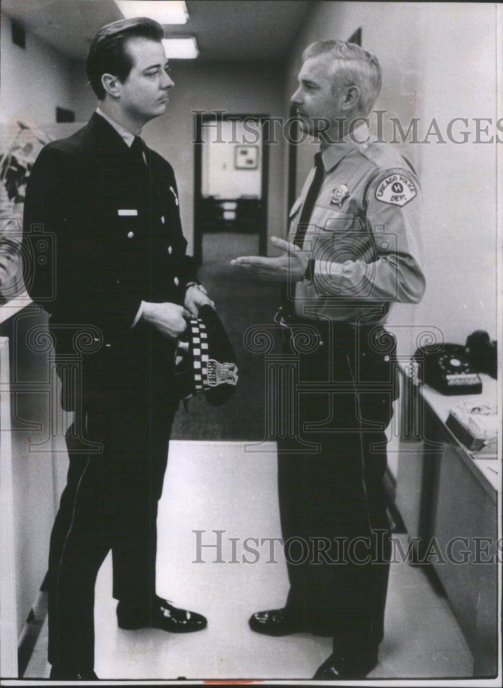 1969 Press Photo Patrolman George head Policemen William O'Brien President - Historic Images