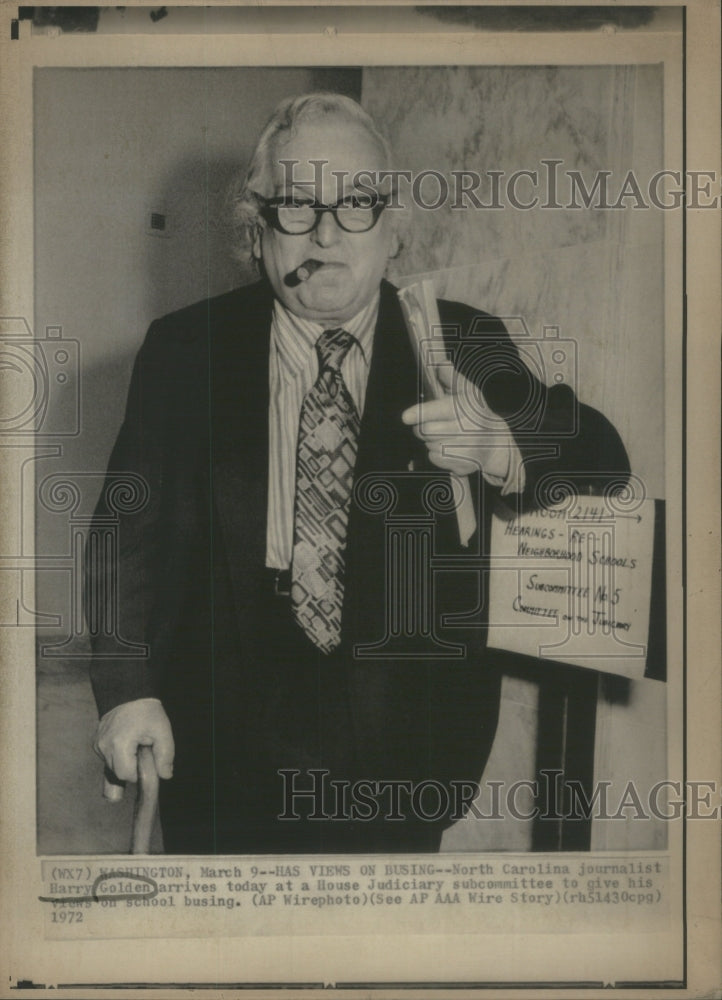 1972 North Carolina Journalist Harry Golden-Historic Images
