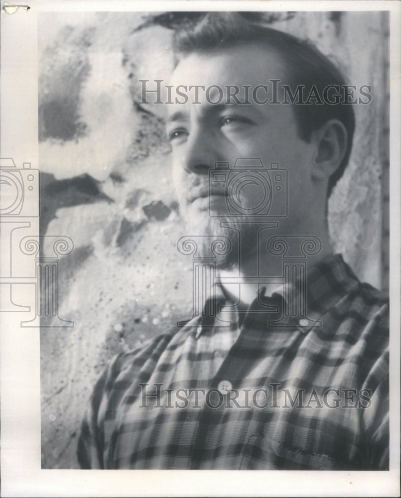 Press Photo Gerald Hardy Melrose park artist - Historic Images