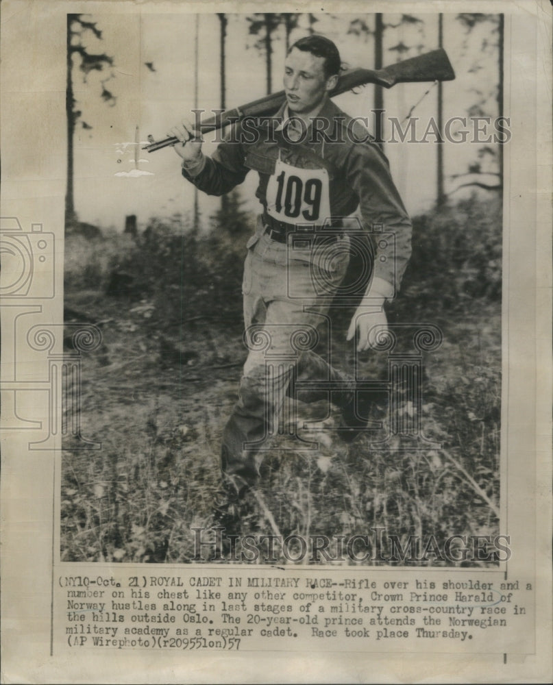 1957 Crown Prince Harald Norway Military - Historic Images