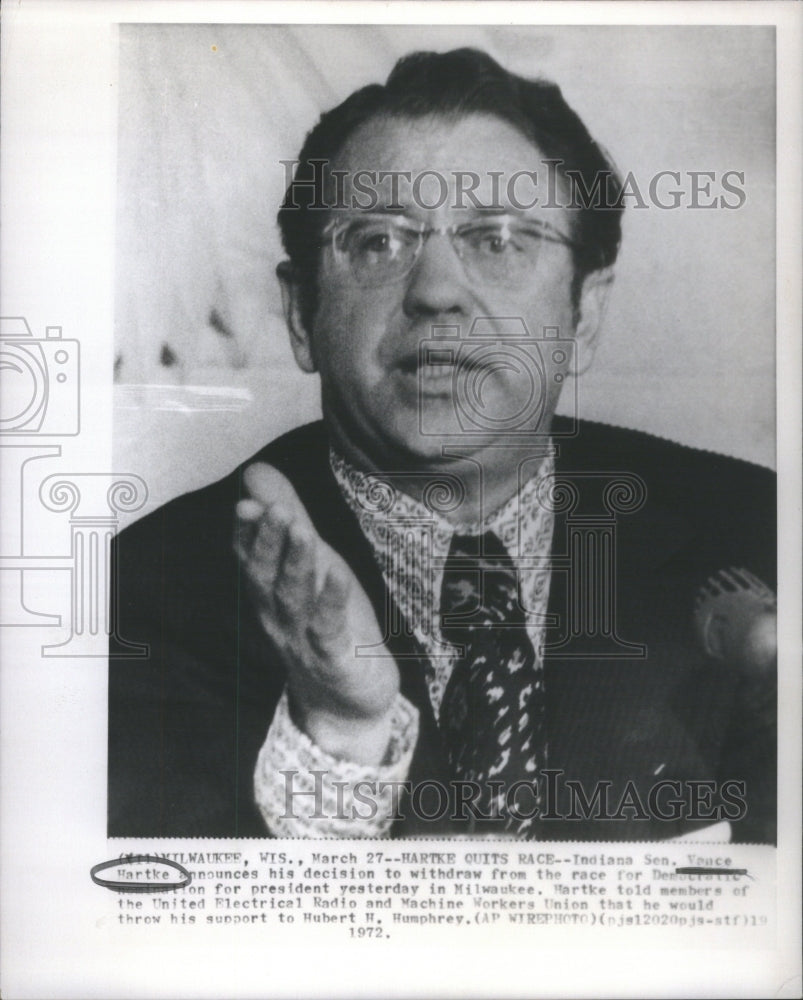 1972 Sen.Hartke withdraws nomination. - Historic Images