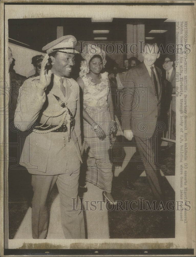 1973 Secretary General Kurt Waldheim General Yakubu Gowon victoria-Historic Images