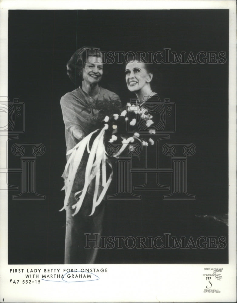 1977 First Lady Betty Ford with Martha Graham - Historic Images