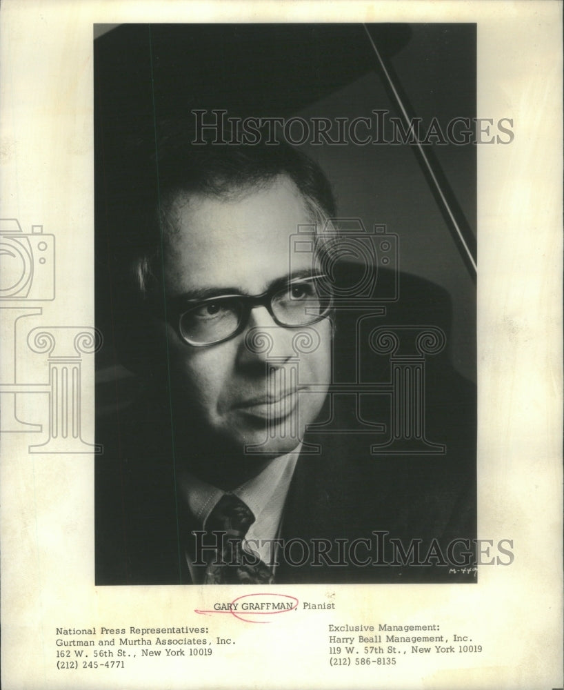 1976 Gary Graffman American classical pianist teacher-Historic Images