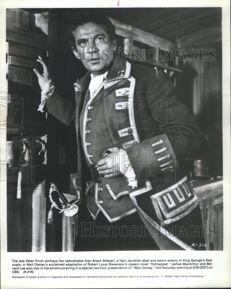 1982 Copy Photo of Peter Finch Kidnapped - Historic Images