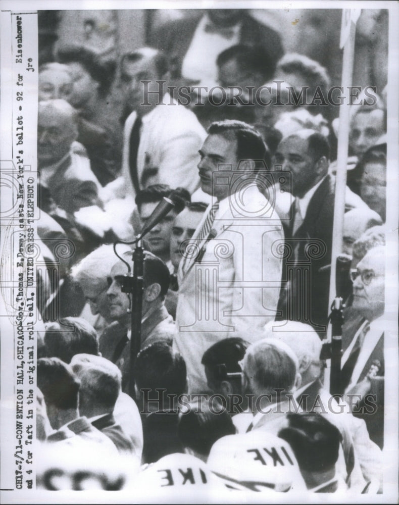 1952 Thomas Dewey cast New York ballot - Historic Images