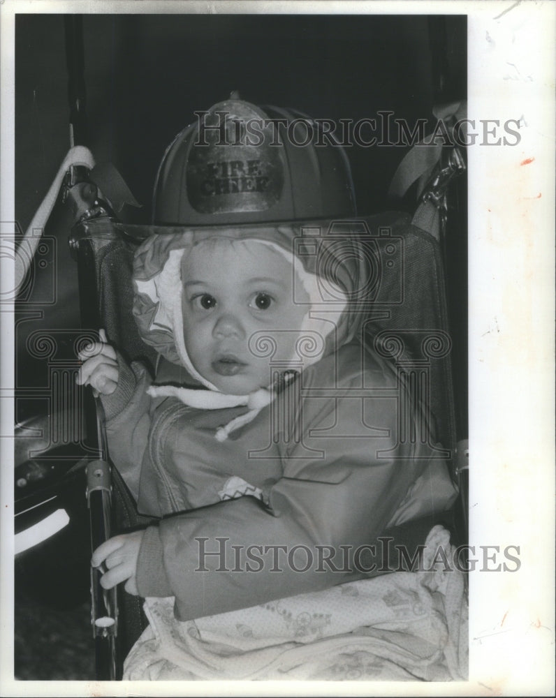 1982 15 Month Old Douglas Flader Watches Blaze - Historic Images