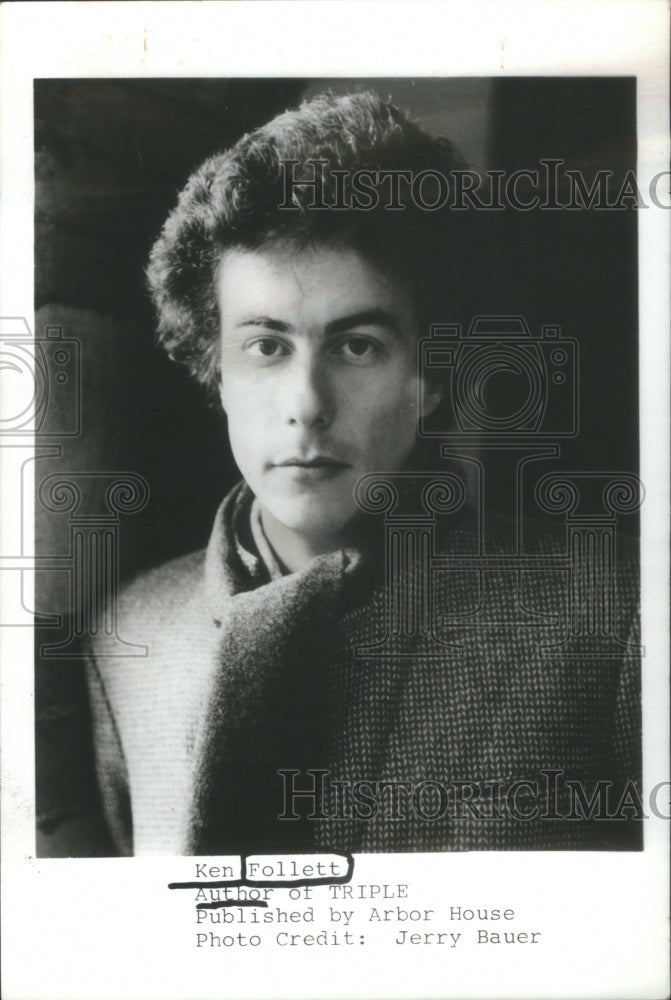 1986 Ken Follett,author of Triple - Historic Images