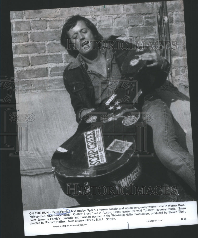 1977 Press Photo Peter Fonda Movie Actor Outlaw Blues- RSA66387 - Historic Images