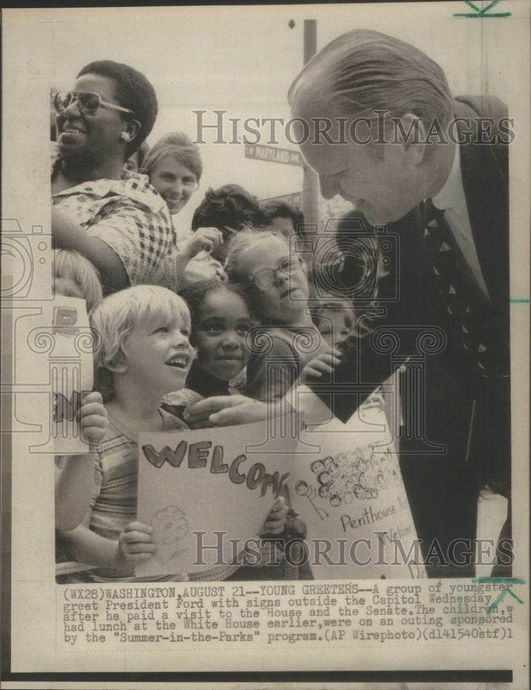 1974 Press Photo President Ford- RSA66479 - Historic Images