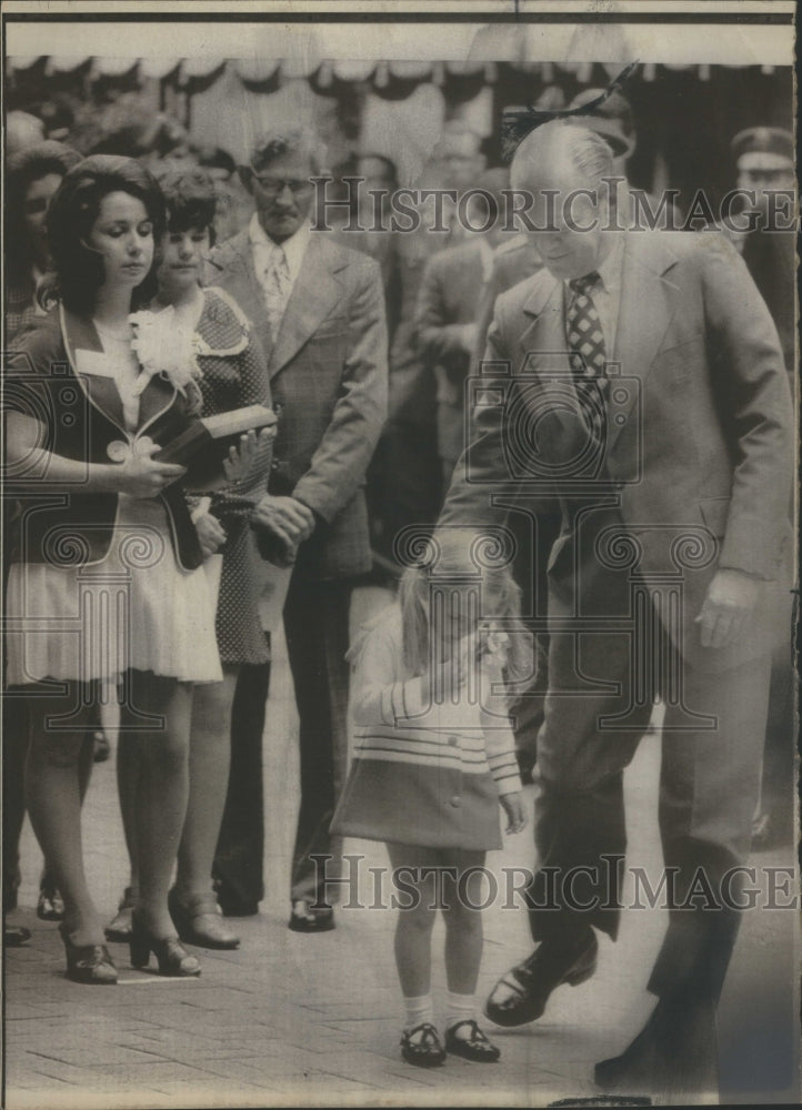 1974 Vice Pres Gerald Ford With Children - Historic Images