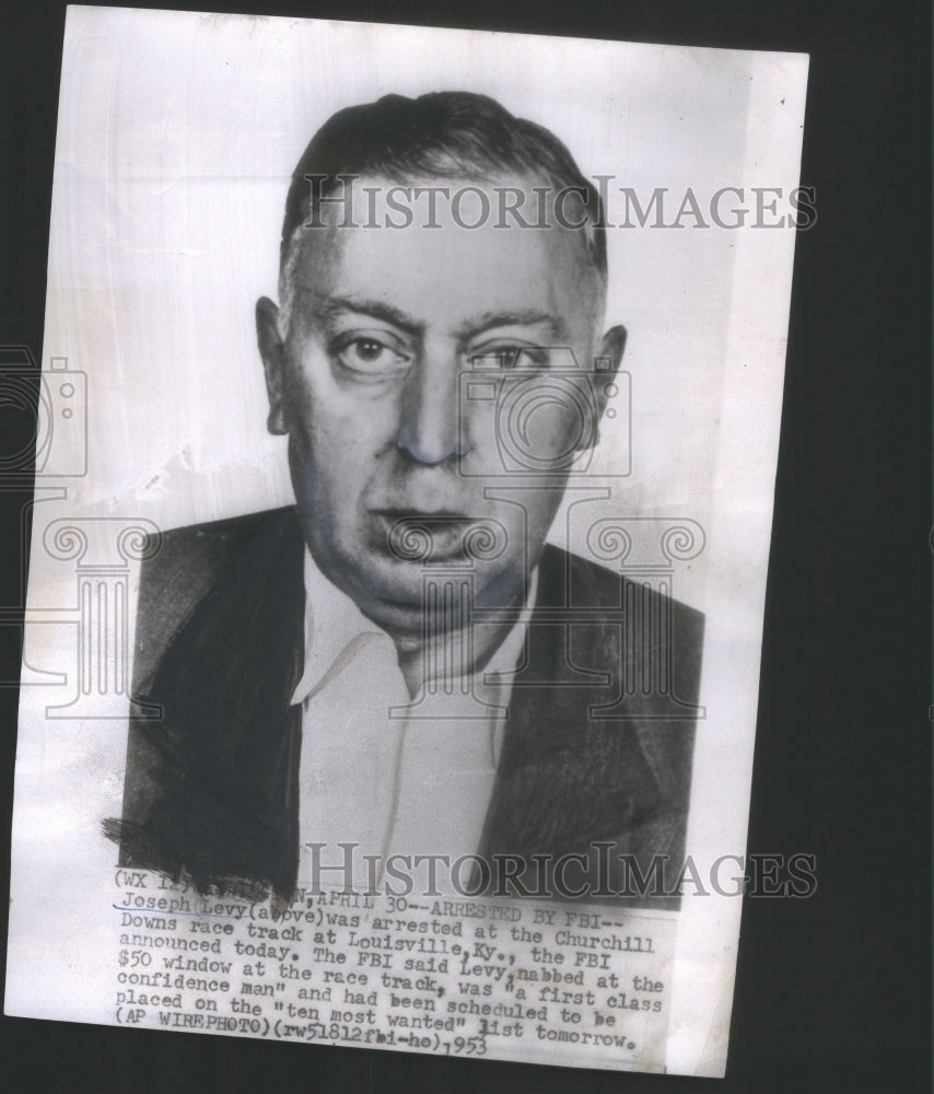 1953 Press Photo Joseph Levy, ten most wanted.- RSA66867 - Historic Images