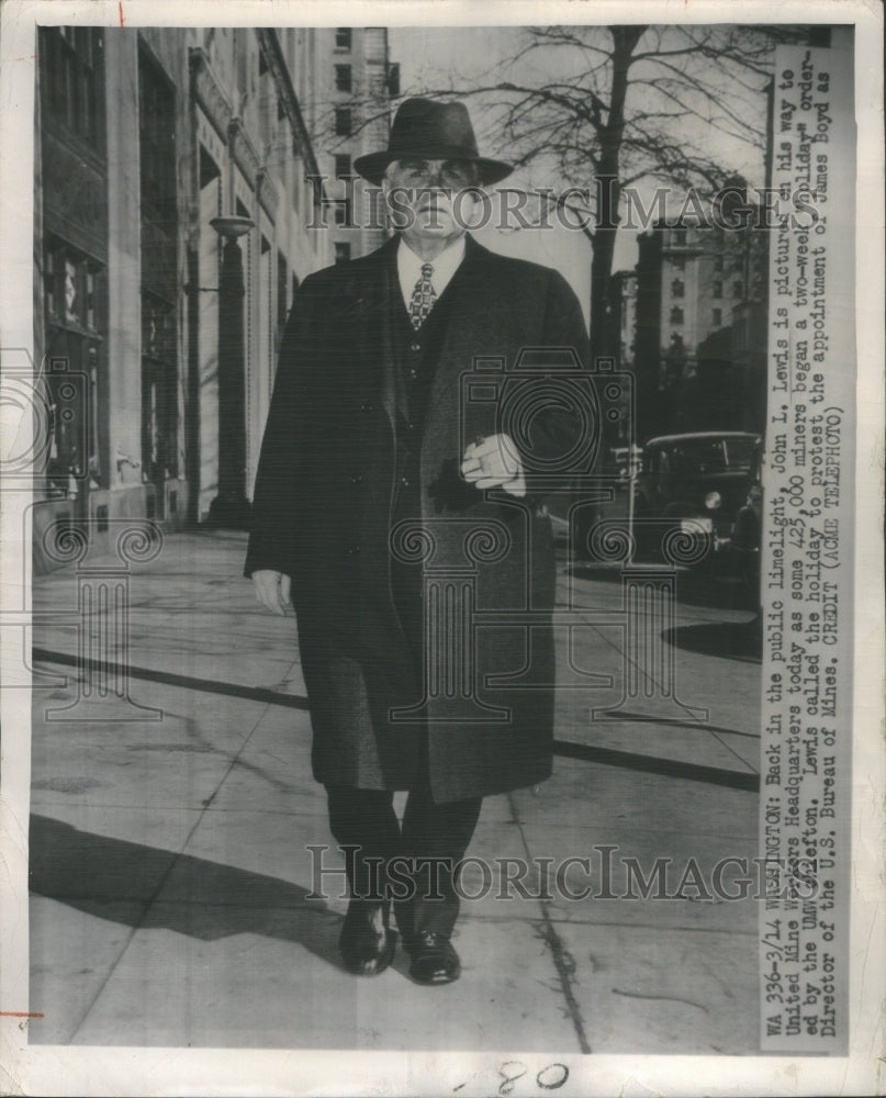 1952 Press Photo John L. Lewis United Mine Workers Chiefton- RSA67501 - Historic Images