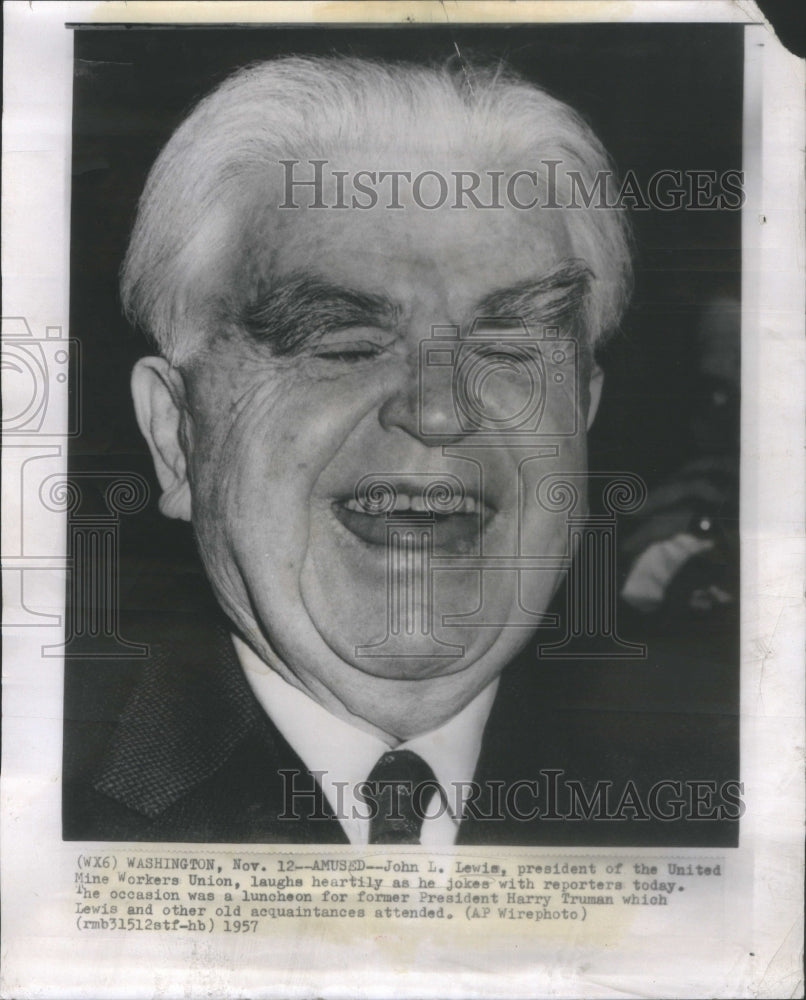 1957 John Lewis president Mine Workers Union - Historic Images