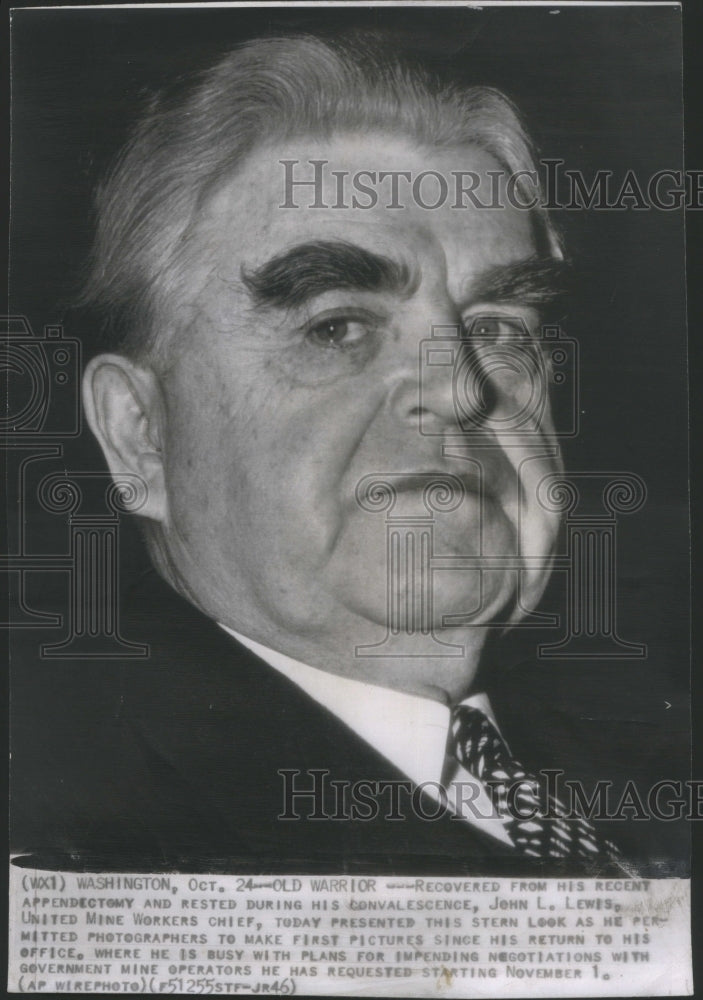 1956 Press Photo John Lewis United Mine Workers Chief- RSA67553 - Historic Images
