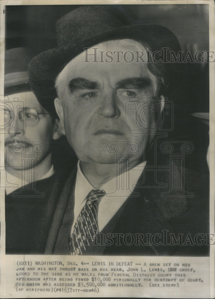 1946 John L. Lewis Found In Contempt of Court - Historic Images