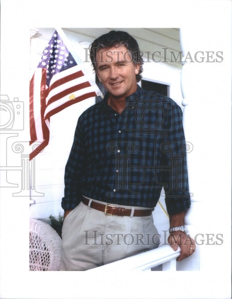 Patrick Duffy Program right America Flag - Historic Images