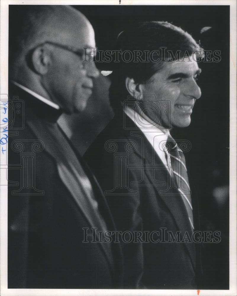 1988 Democratic Presidential Candidate Michael Dukakis Rev Clements - Historic Images