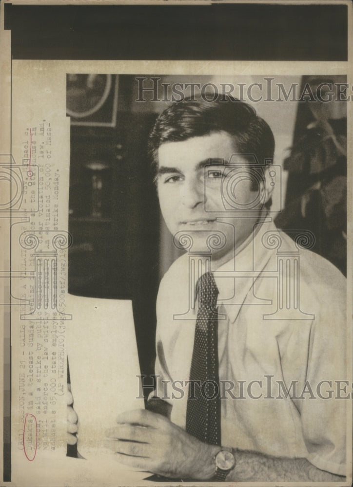 1975 Michael Stanley Dukakis Massachusetts-Historic Images