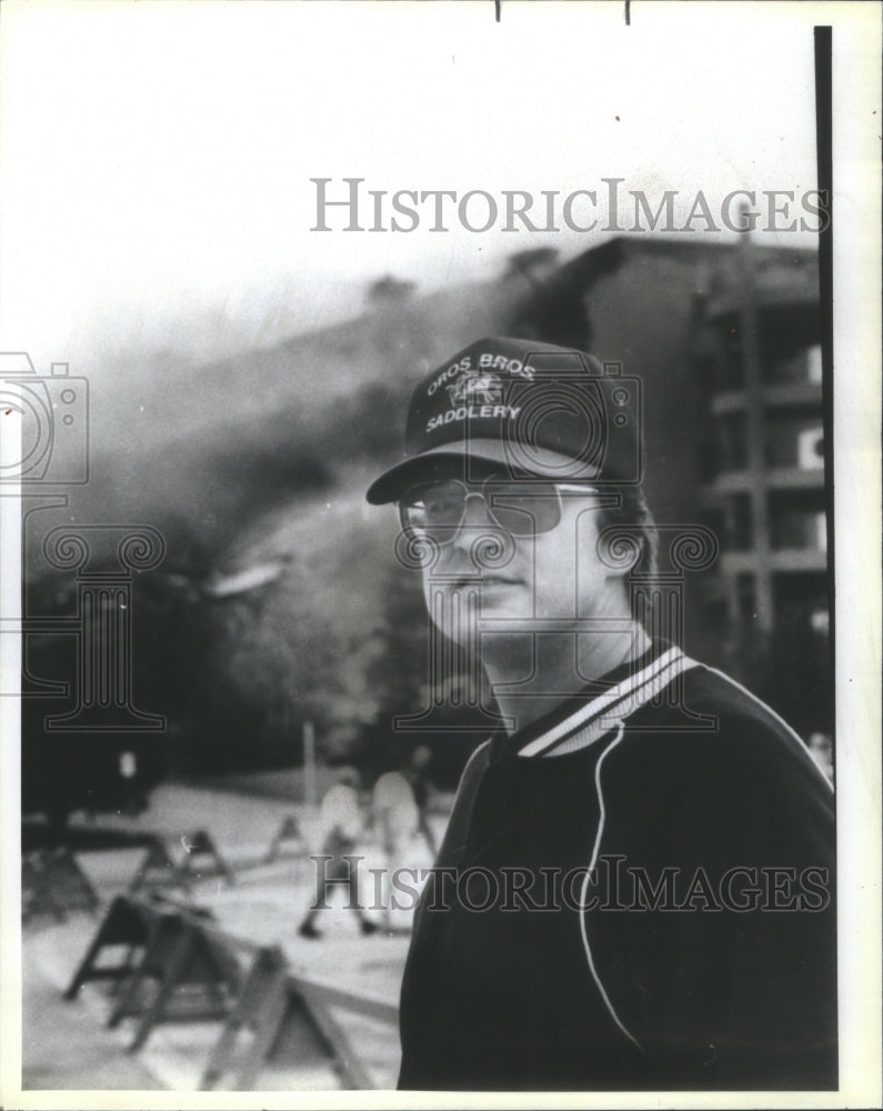 1985, Ron Carlson horse trainer Arlington Race Track- RSA67925 - Historic Images