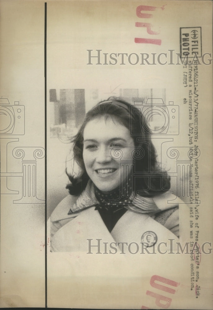 1977 Press Photo Judy Carter, wife of President Jimmy Carter&#39;s son Jack - Historic Images