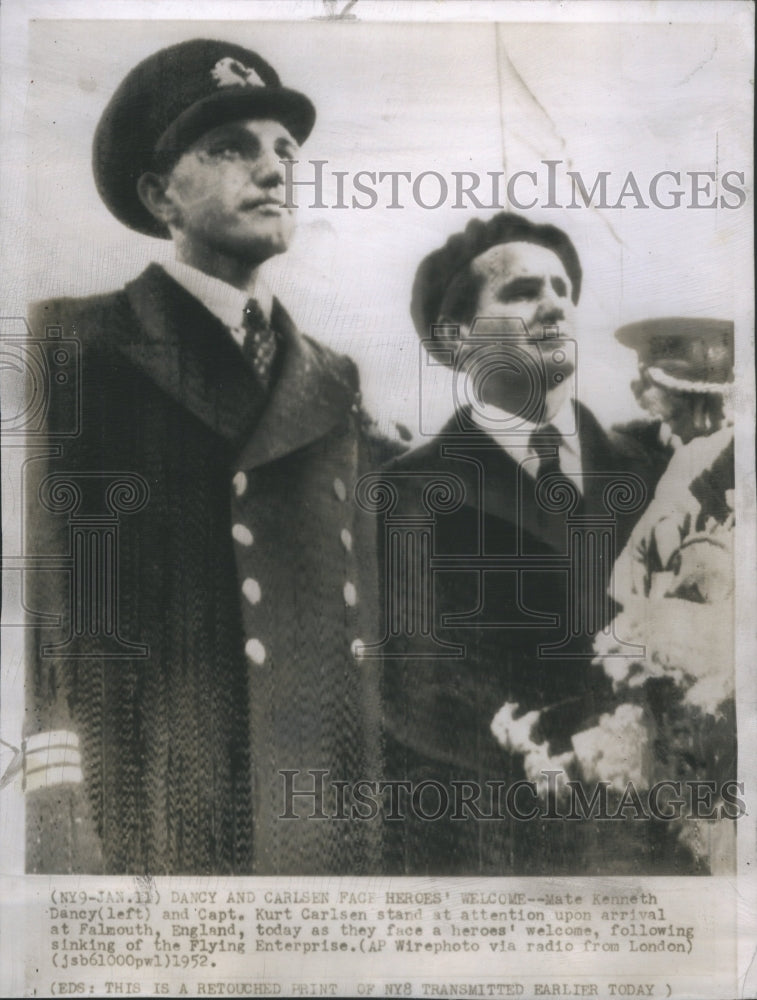 1952 Kenneth Dancy Kurt Carlsen Falmouth England - Historic Images