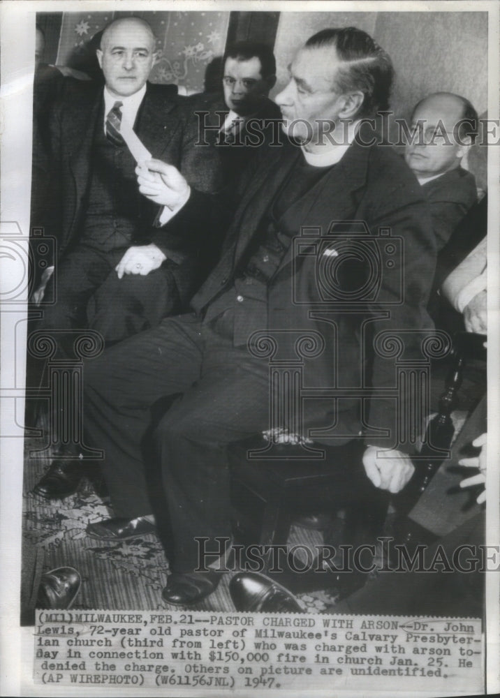 1947 Dr John Lewis pastor Milwaukee Calvary Presbyterian Church - Historic Images