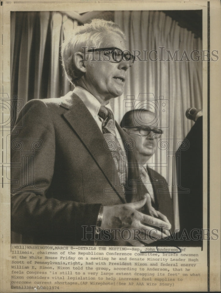 1974 Representative John Anderson &amp; Minority Leader Hugh Scott - Historic Images