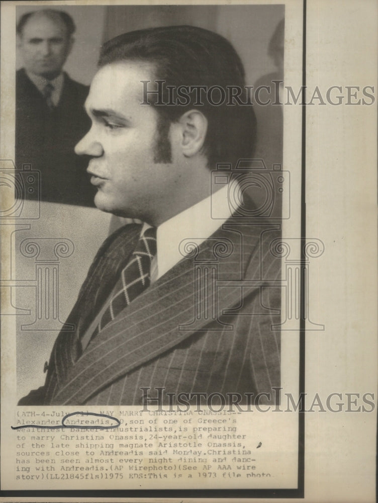 1973 Alexander Andreadis Son of Greece&#39;s Wealthiest Banker - Historic Images