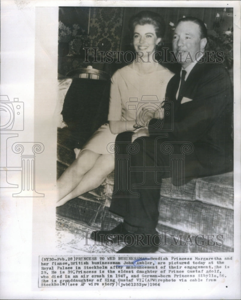 1964 Princess Margaretha announces her engagement to John Amber - Historic Images