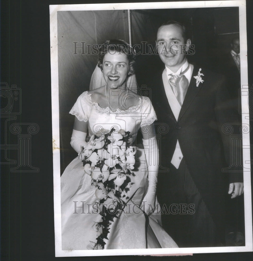 1960 Press Photo The marriage of Mary and David Amory, Chicago philanthropist - Historic Images