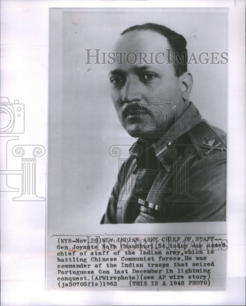 1962 Press Photo Joyante Nath Chanduri Indian Chines Communist Forces - Historic Images