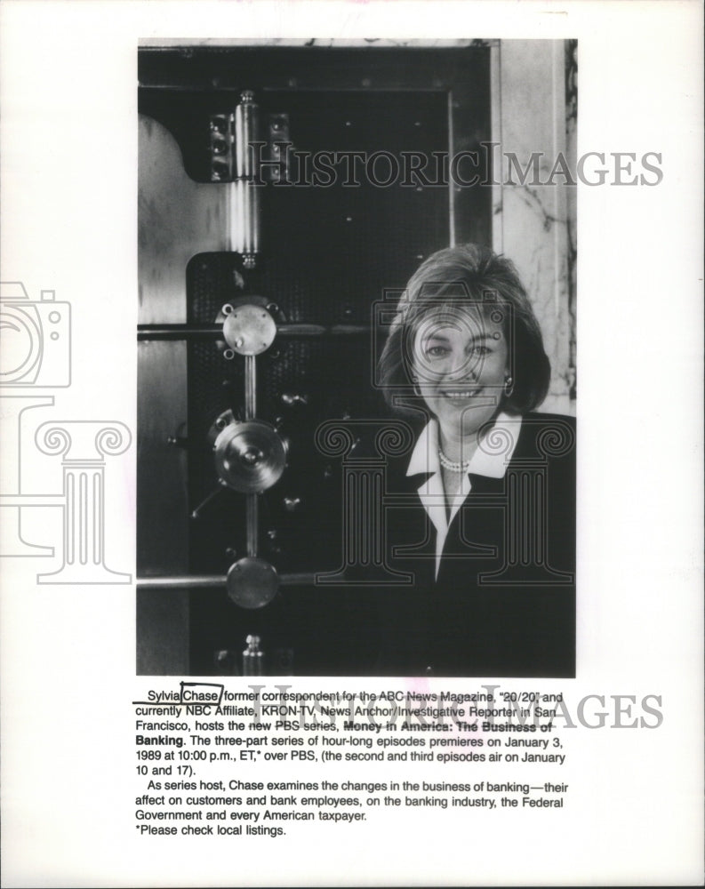 1989 Sylvia Chase correspondent San Fransisco - Historic Images