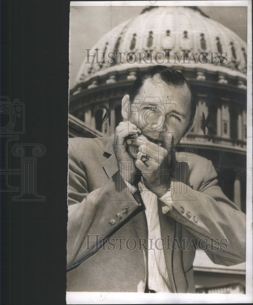 1957 Frank Chief Kentucky Democrat poses mouth - Historic Images