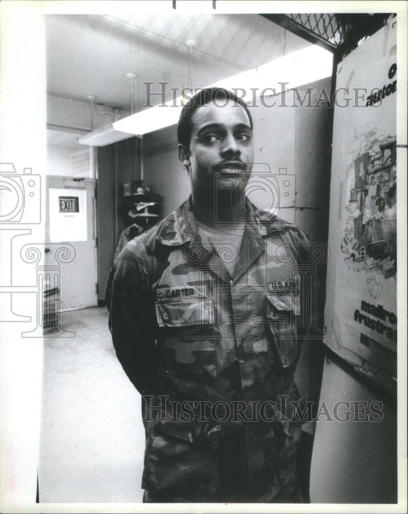 1985 Sgt Thomas Carter Fort Sheridan Jarvinen - Historic Images