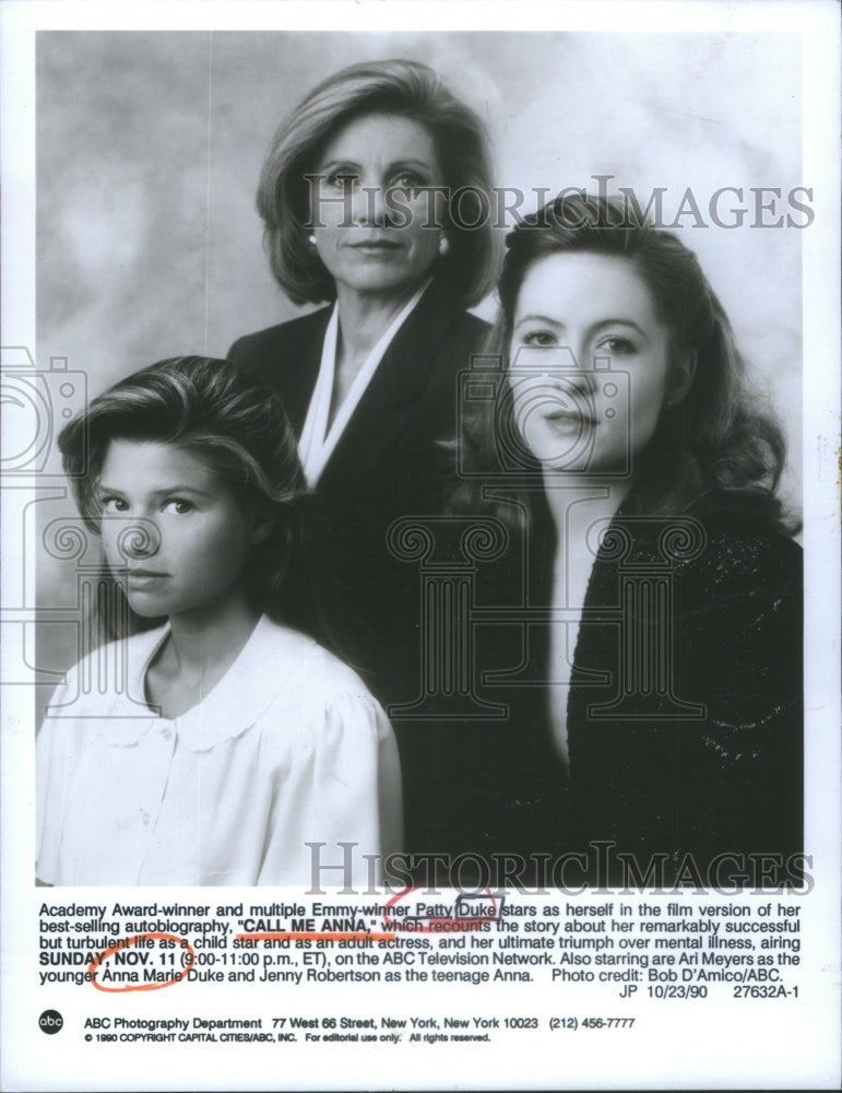 1990 Patty Duke, Ari Meyers, and Jenny Robertson In &quot;Call Me Anna&quot; - Historic Images