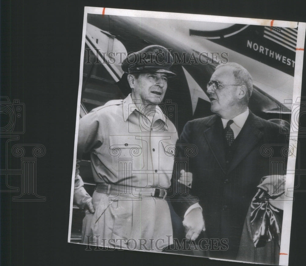 1950 John Foster Dulles. &amp; Gen. Douglas MacArthur - Historic Images