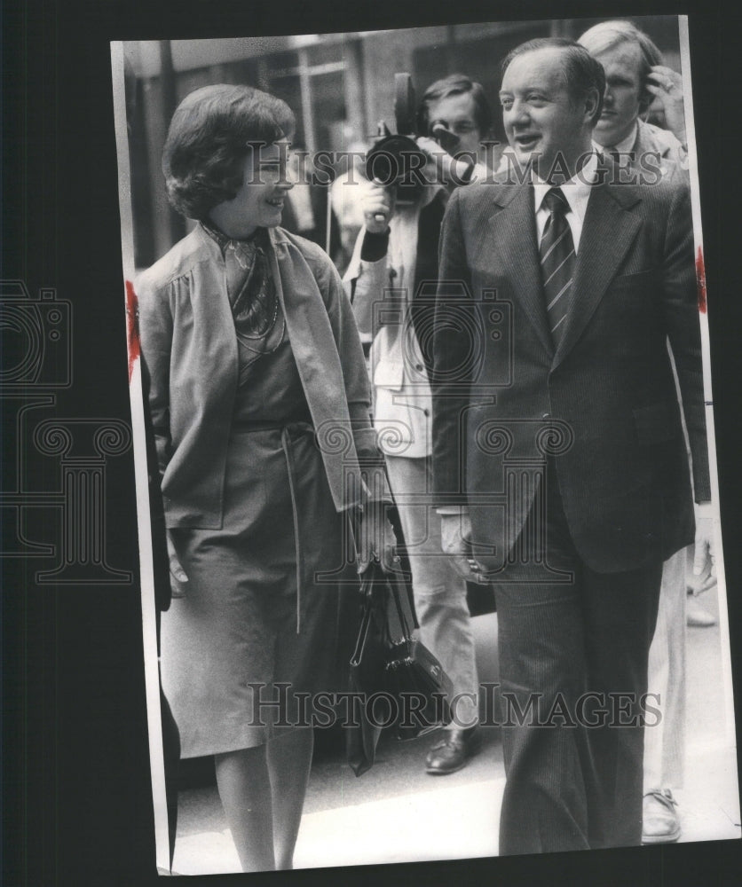 1977 First Lady, Mrs. Jimmy Carter, With Michael Bilandic - Historic Images