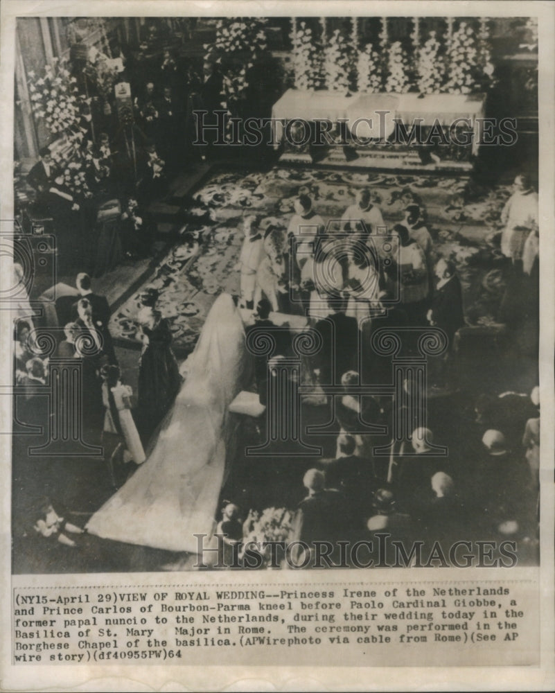 1964 Press Photo Wedding Of Princess Irene Of The Netherlands And Prince Carlos - Historic Images