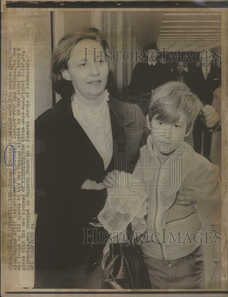 1971 Press Photo Anthony Caupta, Kidnapped and Found- RSA69347 - Historic Images