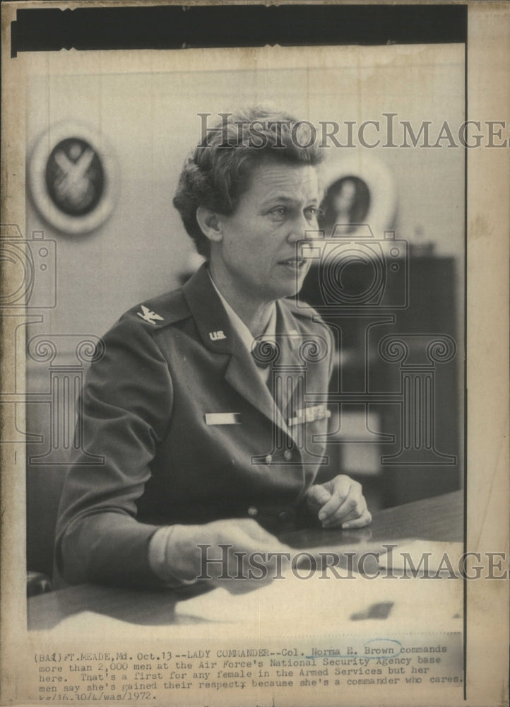 1972 Norma Brown Air Force Security Agency - Historic Images