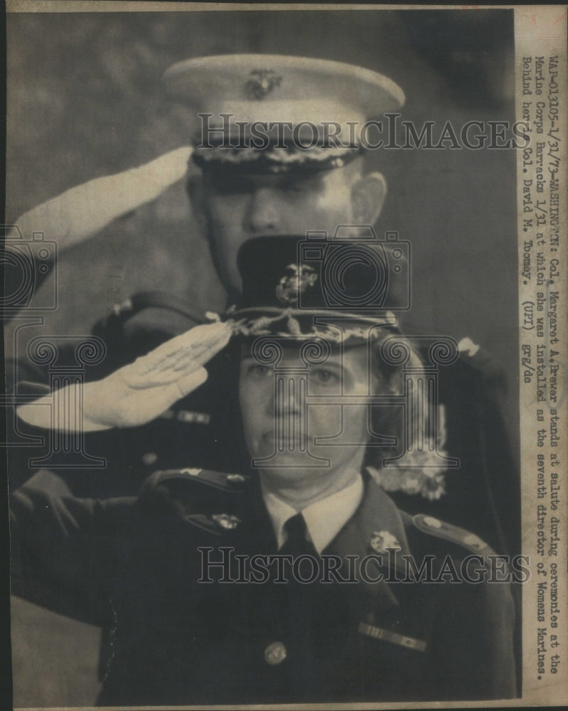 1973 Colonel Margaret A. Brewer, 7th Director Of The Womens Marines - Historic Images
