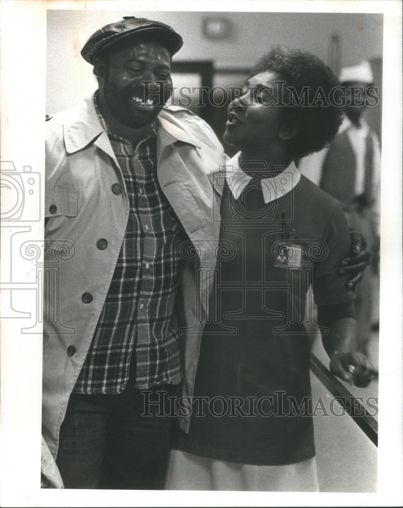 1981 Graduate Kitchen Steward Woodroe Brinson and teacher D. Brooks - Historic Images