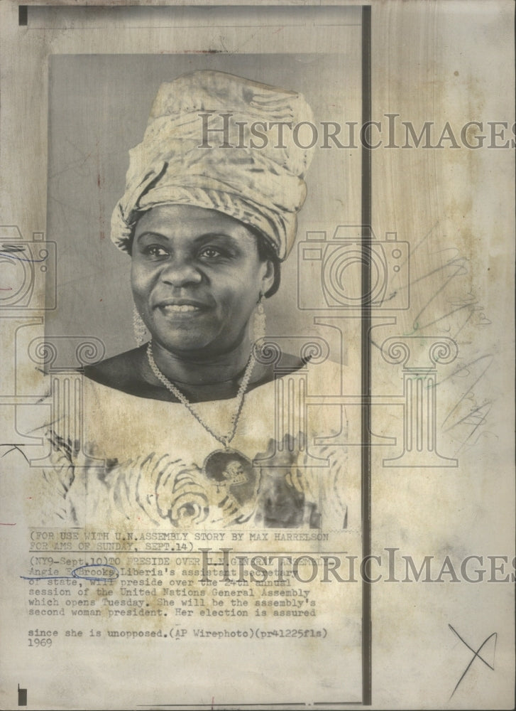 1969 Liberia's Asst Secretary Angie Brooks - Historic Images