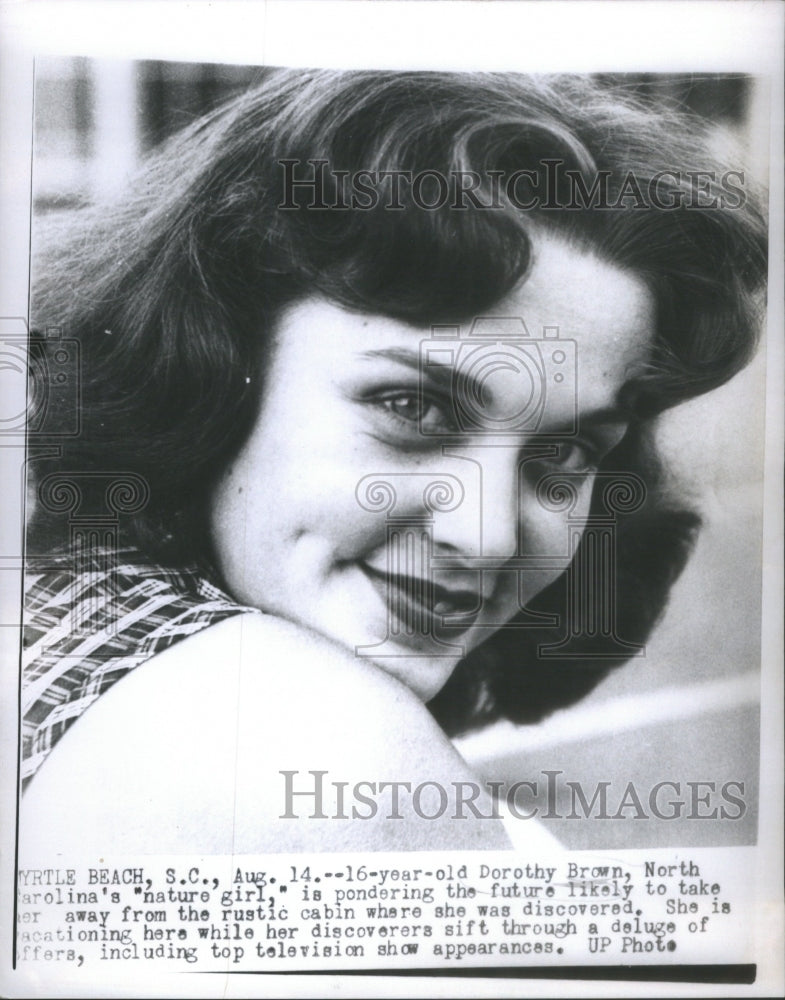 Press Photo Dorothy Brown, North Carolina&#39;s nature girl, is pondering the future - Historic Images