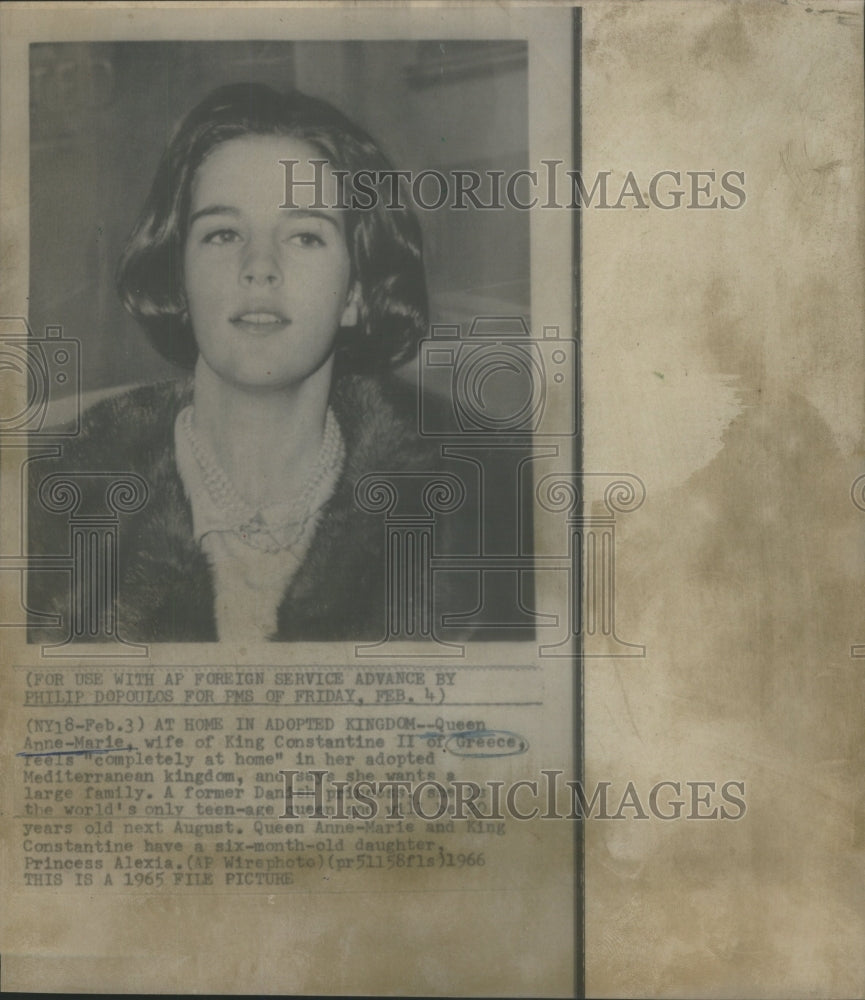 1965 Press Photo Queen Anne Marie of Greece- RSA70265 - Historic Images