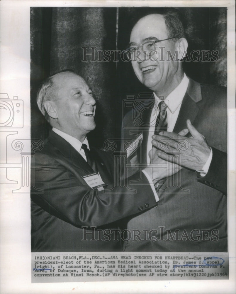 1964 President-Elect of American Medical, Dr. James Z. Appel - Historic Images