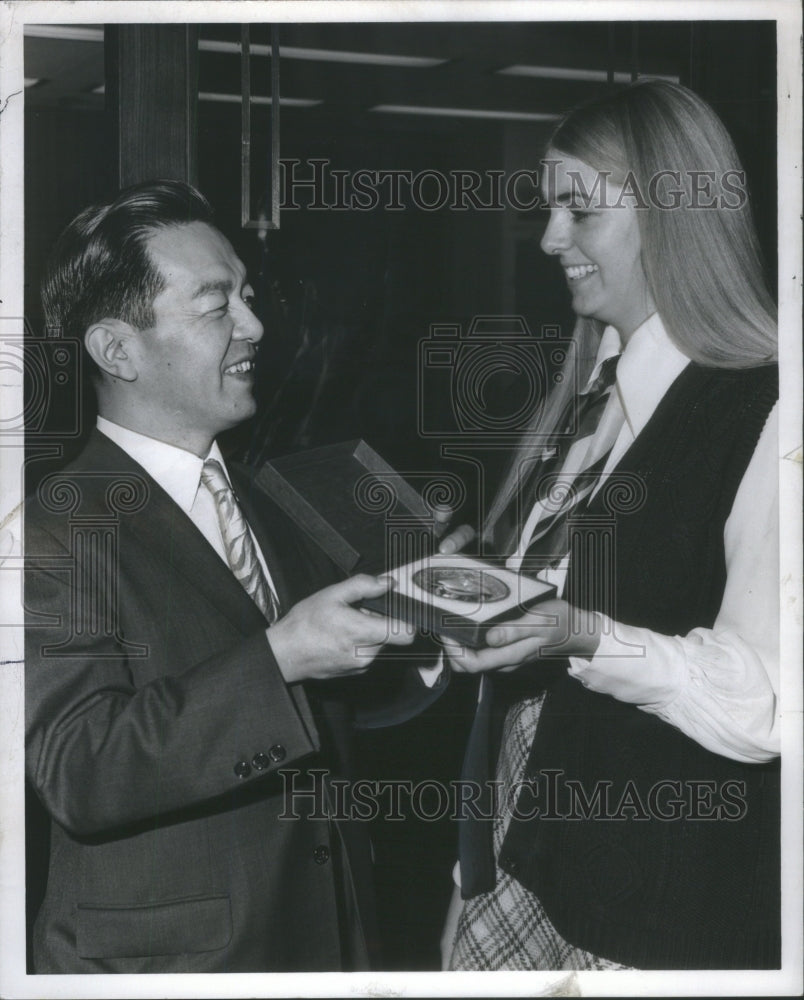 1972 Tatsuo Aoki, President of the First Pacific Bank of Chicago - Historic Images