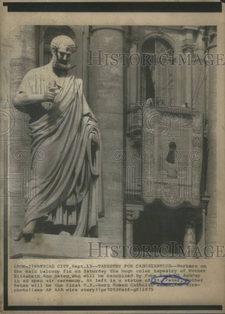 1975 St. Peter Statue Vatican City Rome Italy - Historic Images