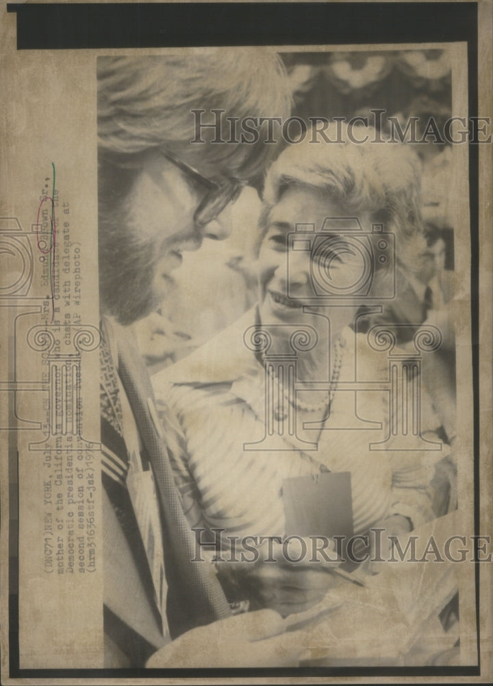 1976 Mrs. Edmund Brown Sr California Governor Mother - Historic Images